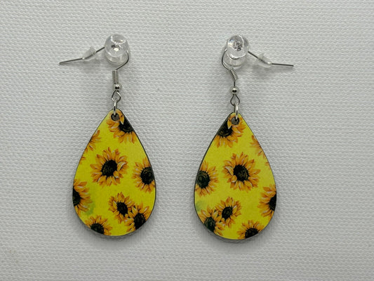 Double-sided Sunflower Earrings