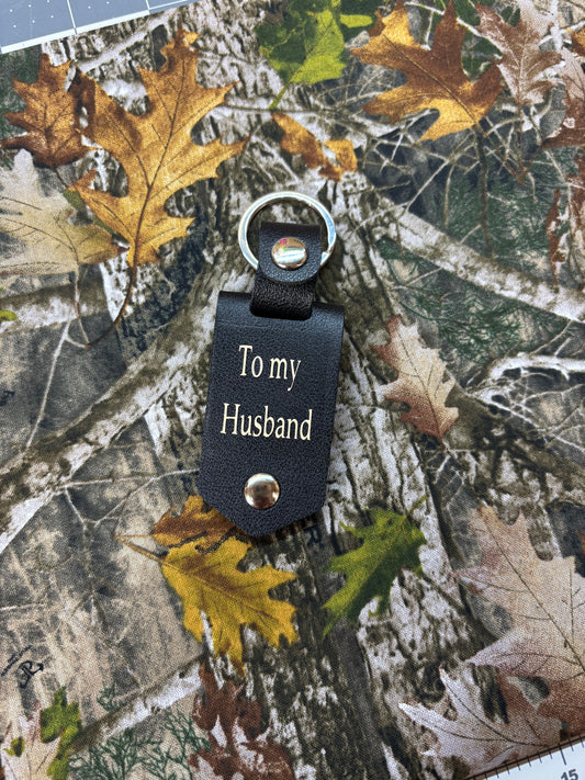 Custom leather keychain