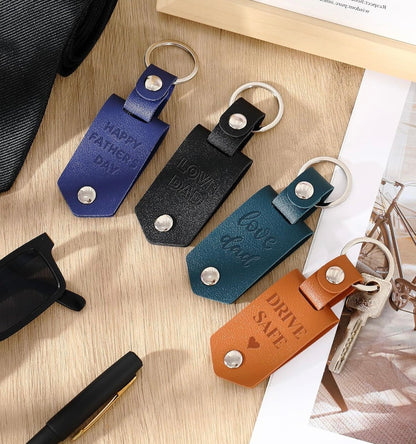 Custom leather keychain