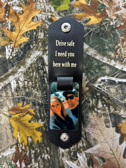Custom leather keychain