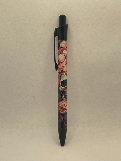 Pink Rose Skull Pen