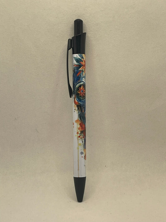 Water Color Skull Pen