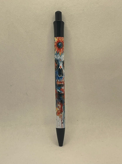 Water Color Skull Pen