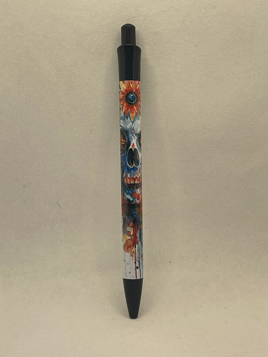 Water Color Skull Pen