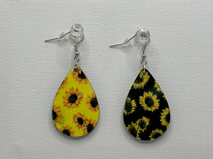 Double-sided Sunflower Earrings
