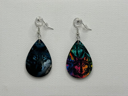 Double-sided Wolf Earrings