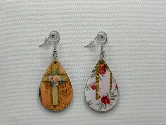 Double-Sided Flower Earrings