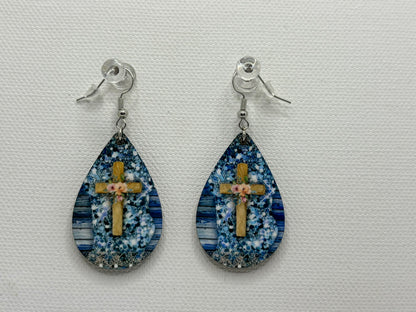 Double-sided Cross Earrings