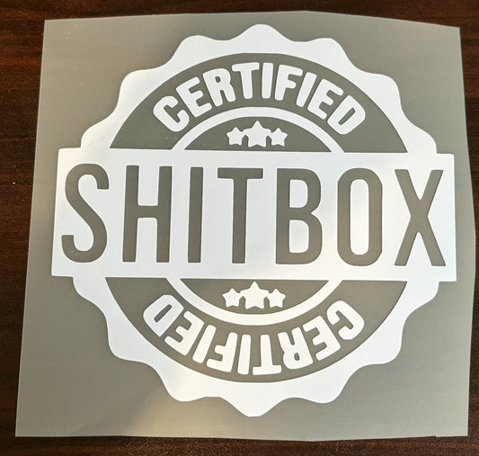 Certified shitbox decal